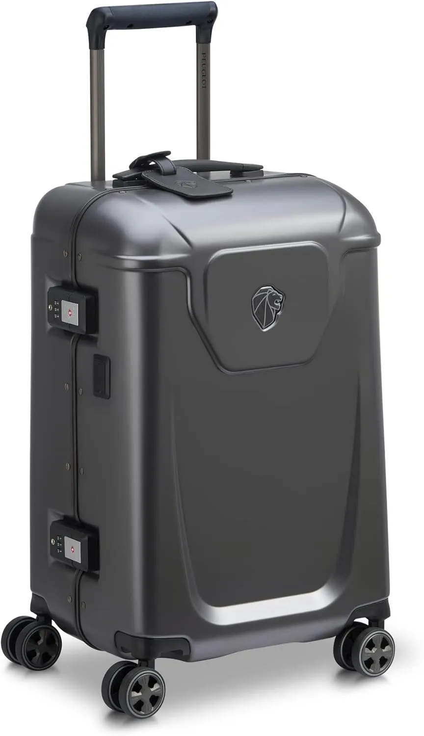 PEUGEOT Voyages Hardside Luggage with Spinner Wheels, Anthracite, Carry-On 19 Inch