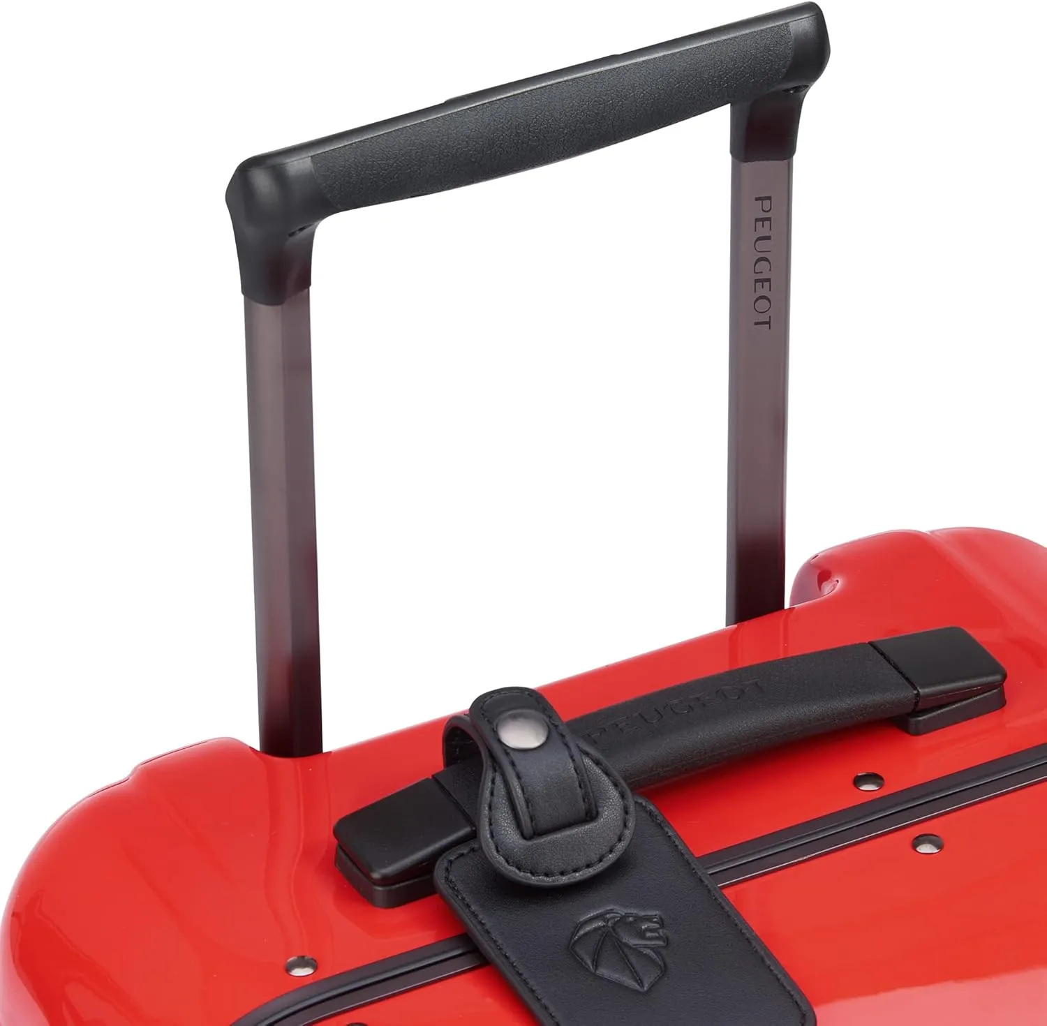 PEUGEOT Voyages Hardside Luggage with Spinner Wheels, Glossy Red, Carry-On 19 Inch