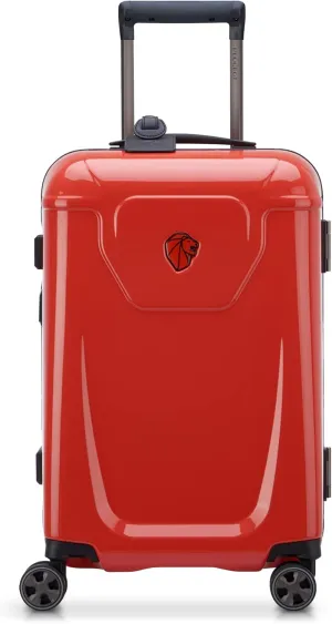 PEUGEOT Voyages Hardside Luggage with Spinner Wheels, Glossy Red, Carry-On 19 Inch