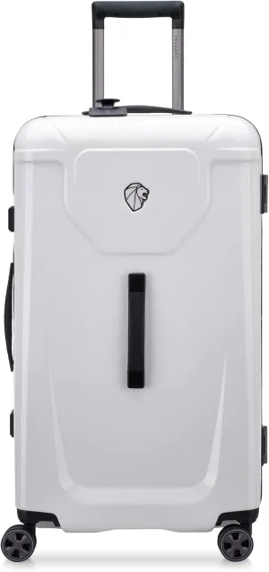 PEUGEOT Voyages Hardside Luggage with Spinner Wheels, Glossy White, 26 Inch Trunk