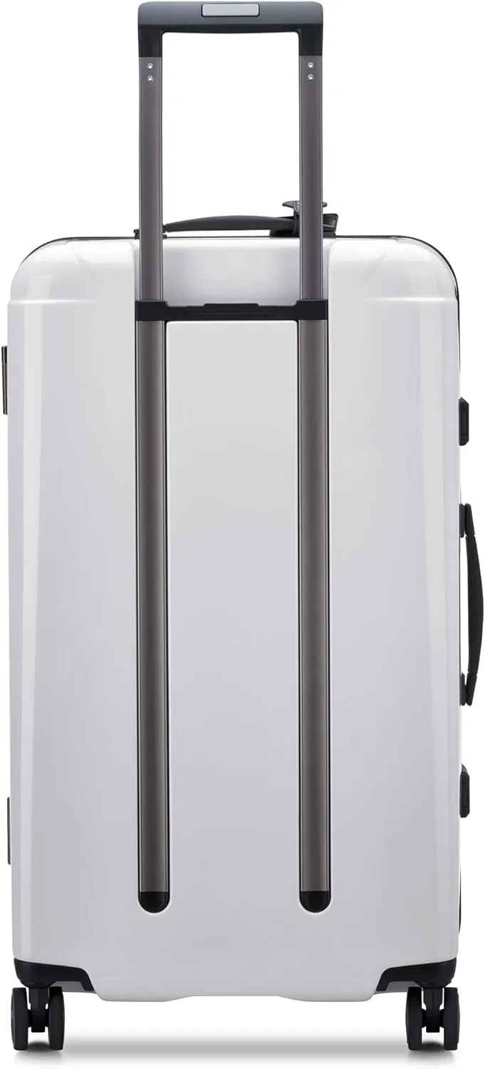 PEUGEOT Voyages Hardside Luggage with Spinner Wheels, Glossy White, 26 Inch Trunk