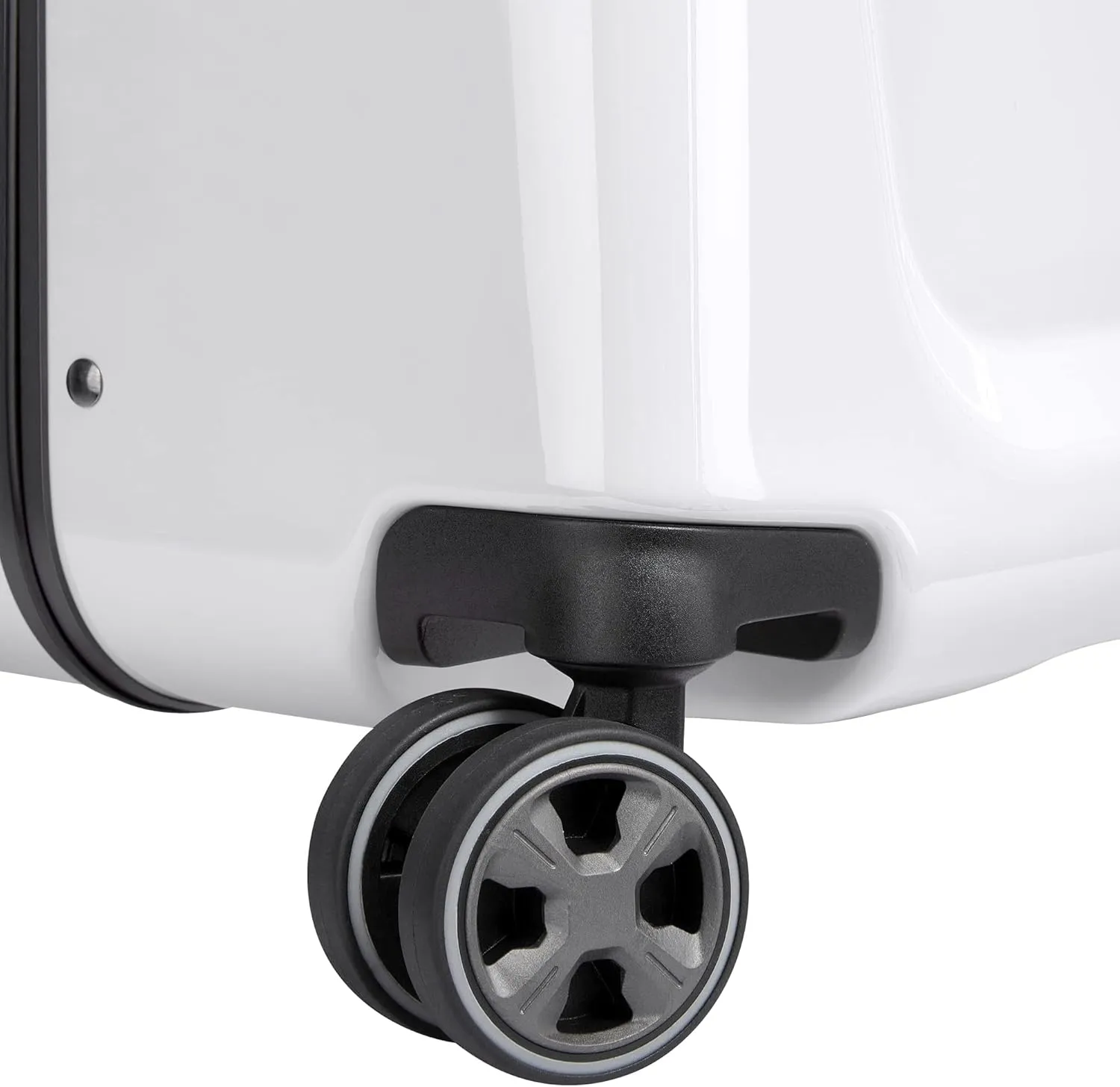 PEUGEOT Voyages Hardside Luggage with Spinner Wheels, Glossy White, 26 Inch Trunk