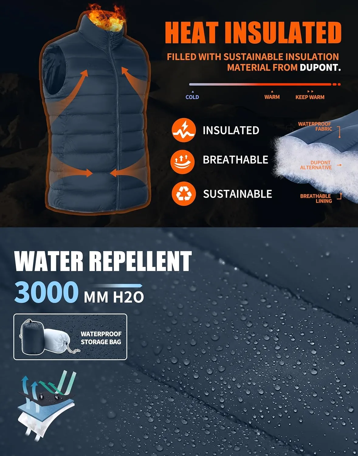 Pioneer Camp Puffer Vest Women Lightweight Packable Sleeveless Bubble Quilted Zip Up Padded Warm Winter Outerwear Puffy Vests