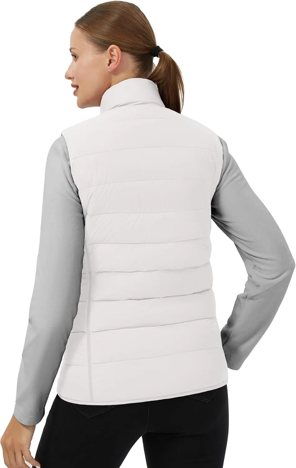 Pioneer Camp Puffer Vest Women Lightweight Packable Sleeveless Bubble Quilted Zip Up Padded Warm Winter Outerwear Puffy Vests