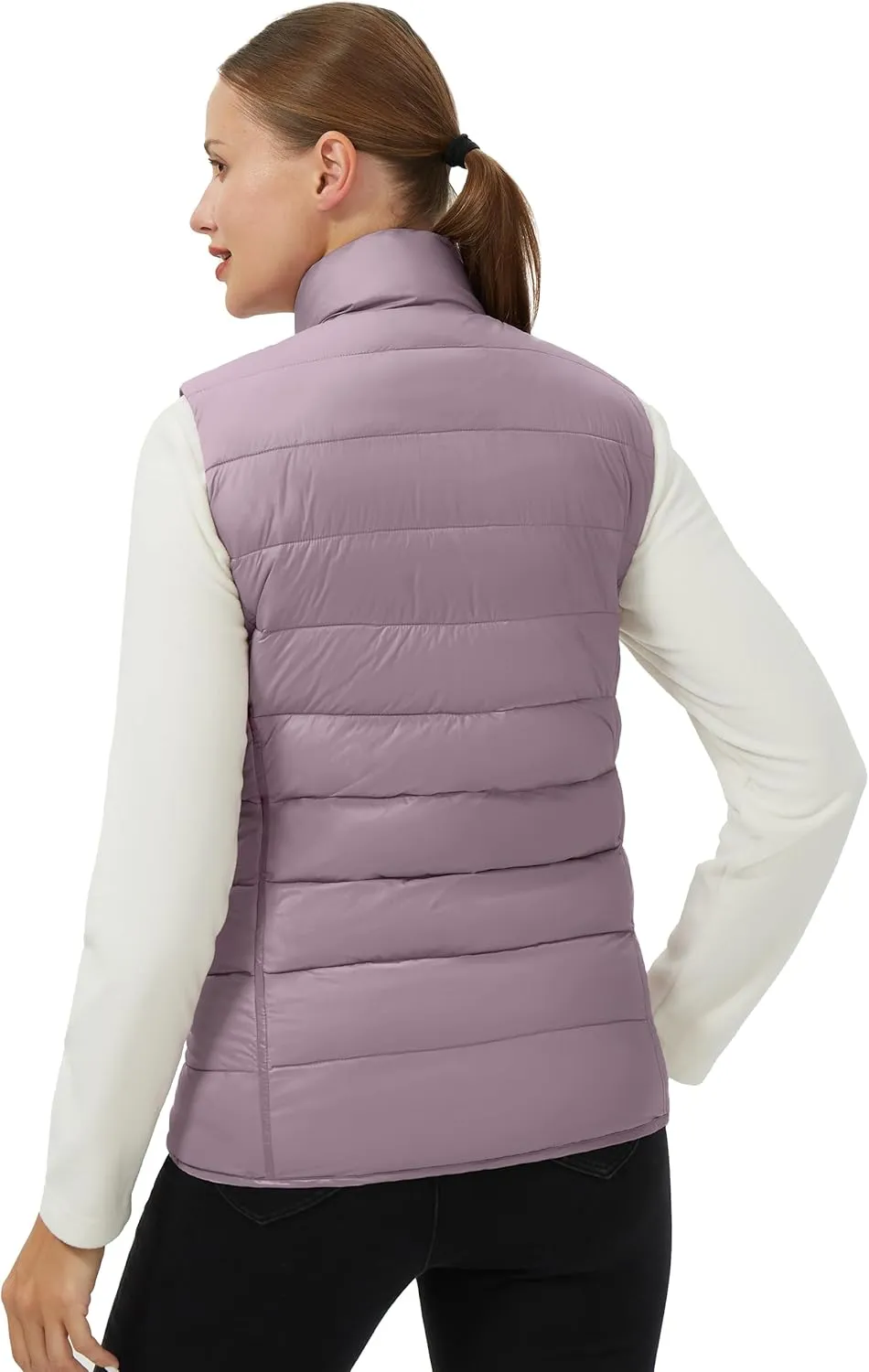 Pioneer Camp Puffer Vest Women Lightweight Packable Sleeveless Bubble Quilted Zip Up Padded Warm Winter Outerwear Puffy Vests