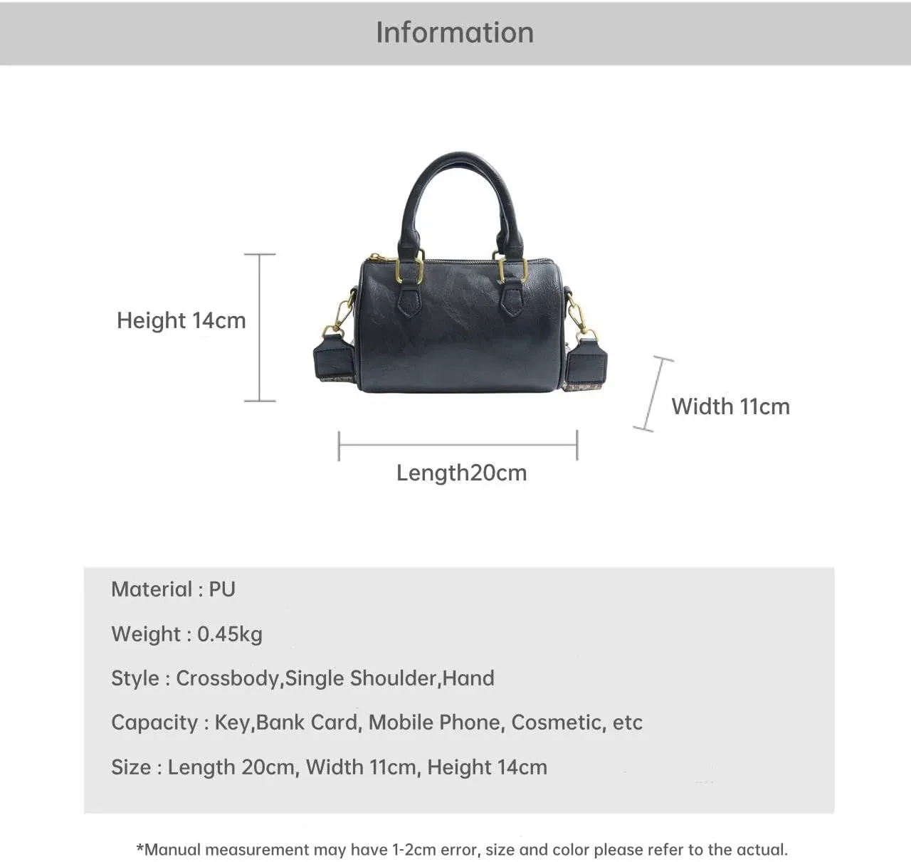 Pleated pillow bag Vintage Style Satchel Handbag with Double Handles
