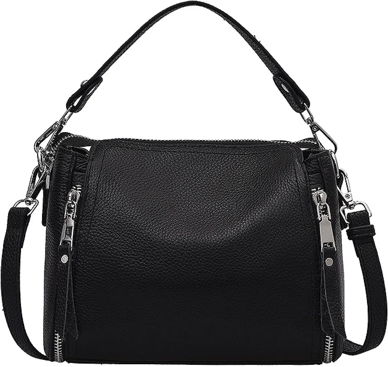 Premium Genuine Leather Women's Saddle Bag Stylish Cowhide Shoulder Handbag for Women Versatile Mailman Bag
