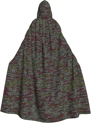 Programmer Programming Code Print Unisex Hooded Cloak Hood Halloween Carnivals Cosplay Versatile Adult Hooded Cloak