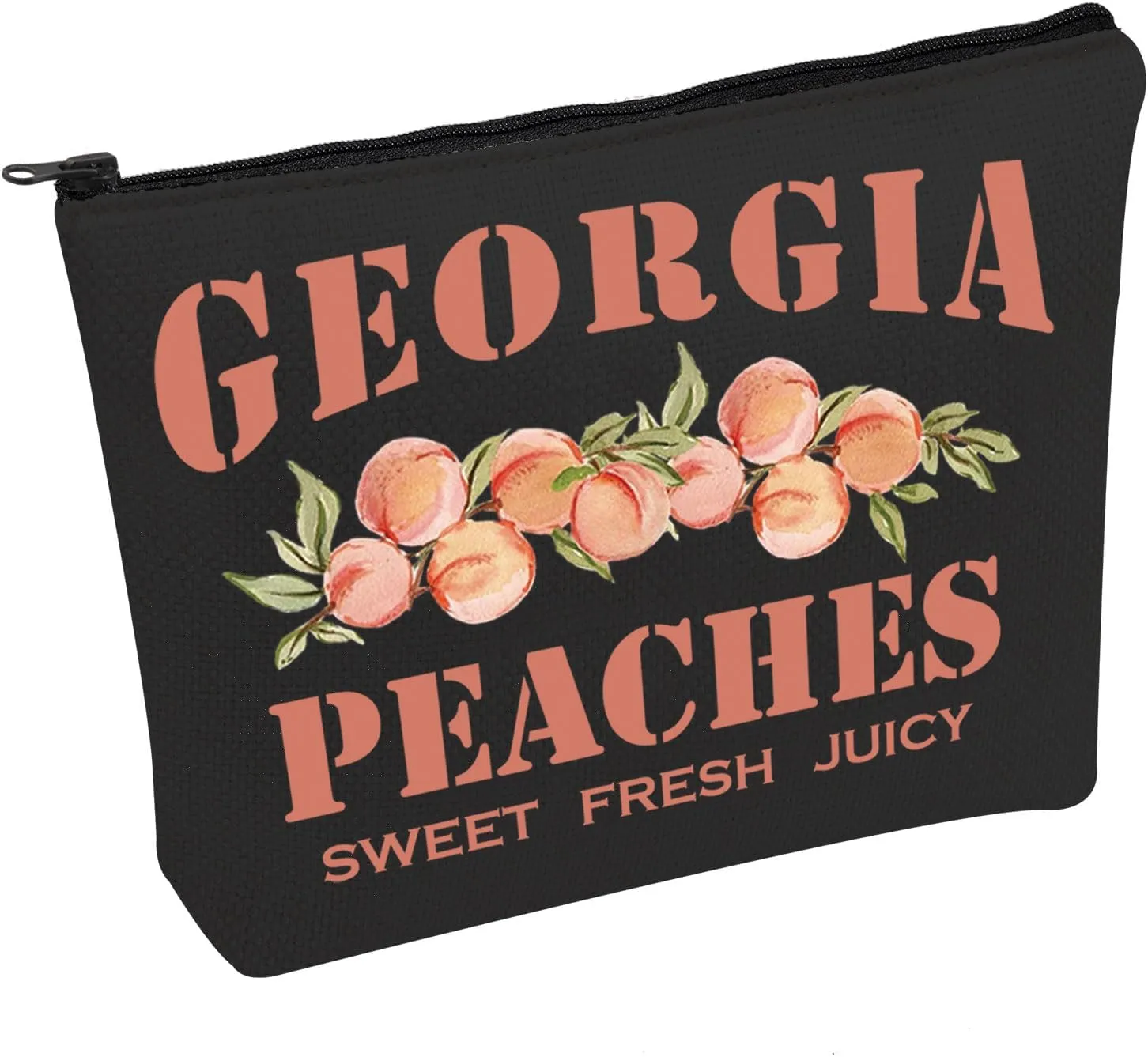 PWHAOO Peach Makeup Bag Peaches Sweet Fresh Juicy Cosmetic Bag Peach Farmers Gift Peach Lover Gift (Peaches Sweet B)