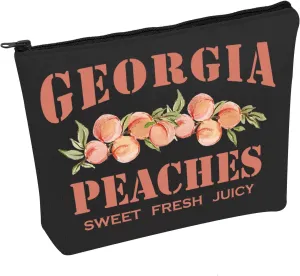 PWHAOO Peach Makeup Bag Peaches Sweet Fresh Juicy Cosmetic Bag Peach Farmers Gift Peach Lover Gift (Peaches Sweet B)