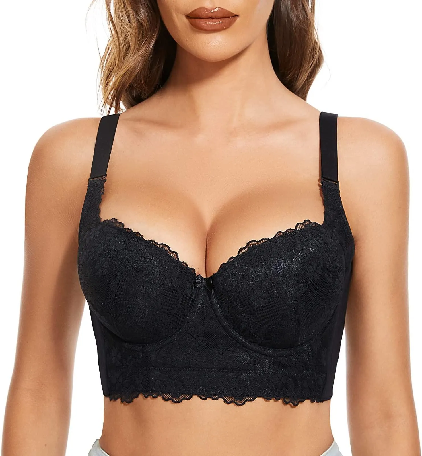 "Add One Cup" Push Up Bra Underwire Corset Top Bustier