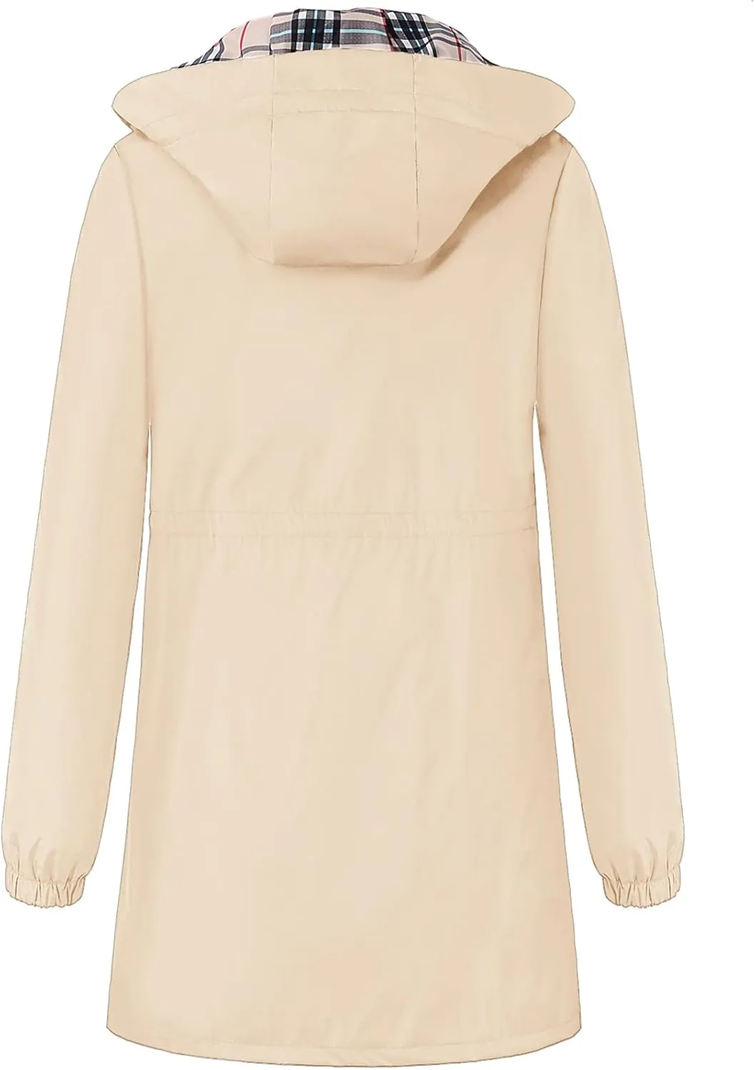 Rain Coat for Women Waterproof with Hood Lightweight Women's Rain Jacket Outdoor Trench Windbreaker Long Raincoats