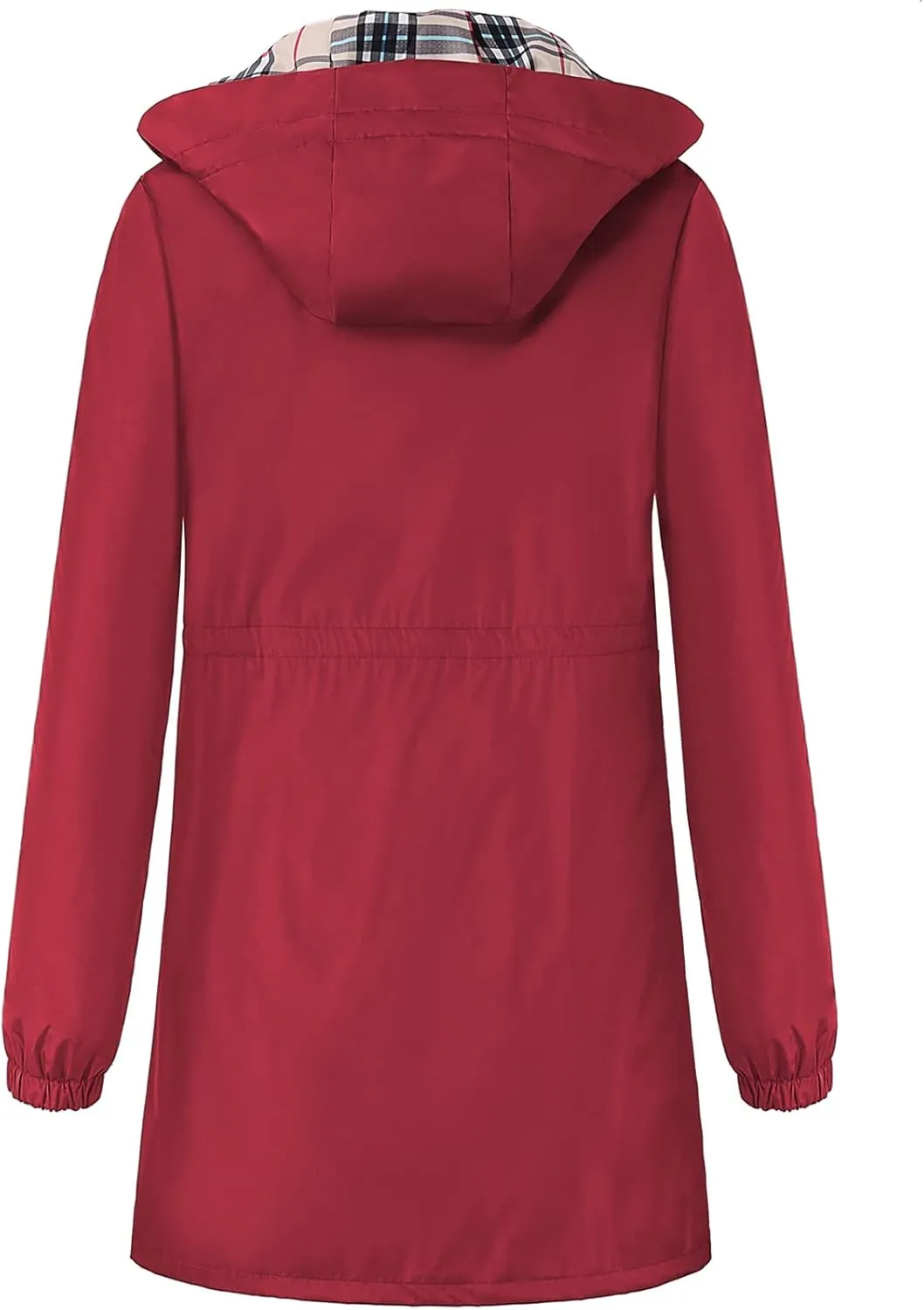 Rain Coat for Women Waterproof with Hood Lightweight Women's Rain Jacket Outdoor Trench Windbreaker Long Raincoats