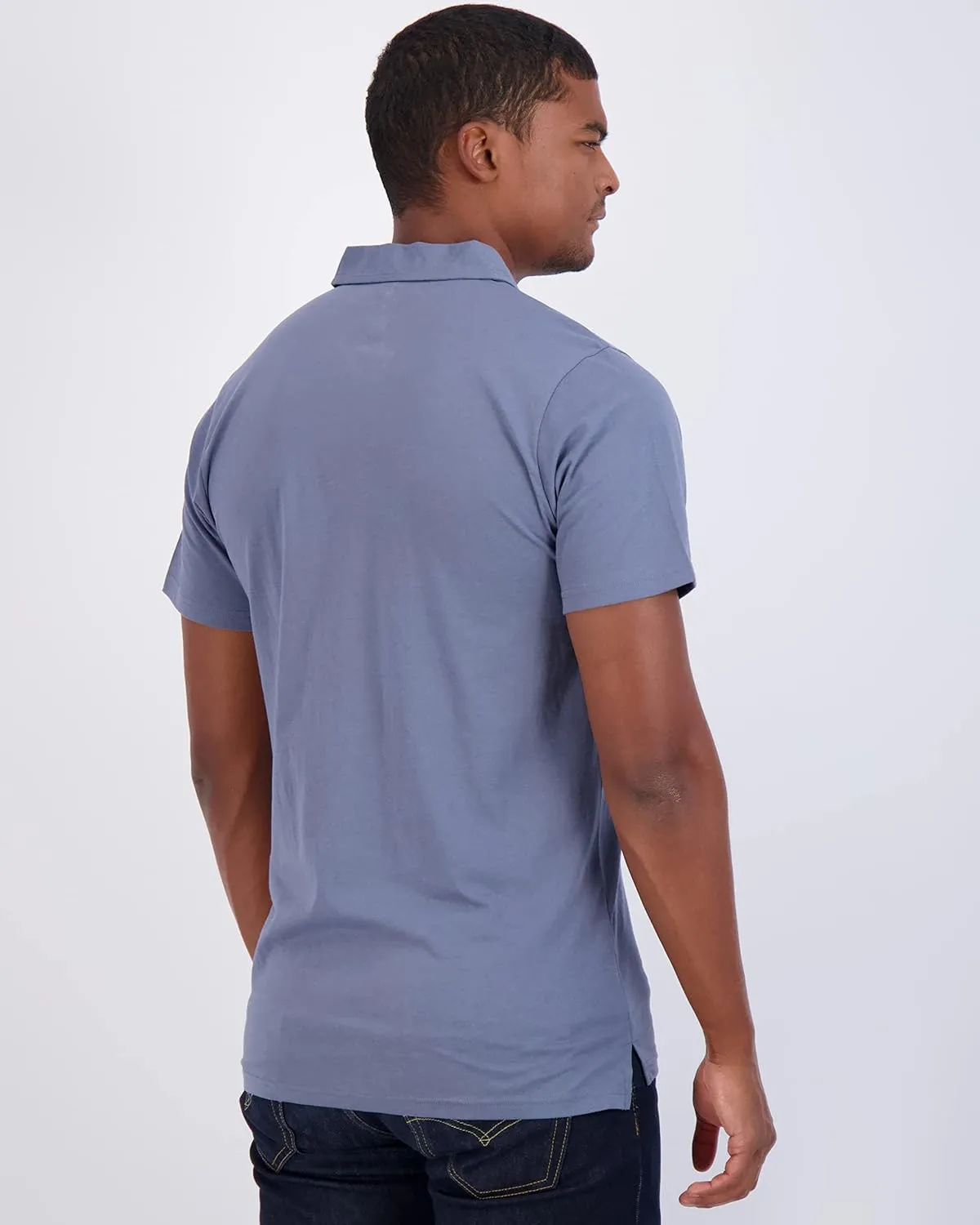 Real Essentials 3 Pack: Men's Jersey Cotton Short Sleeve Polo Shirt - Breathable Performance Polo (Available in Big & Tall)