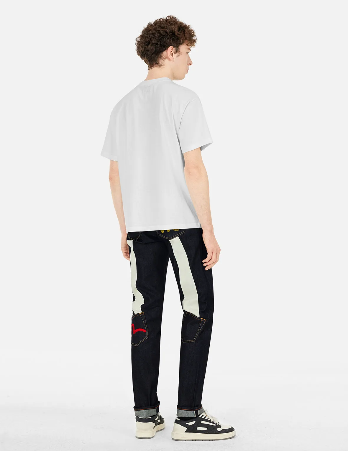 Red Seagull Daicock Print Carrot Fit Jeans #2017