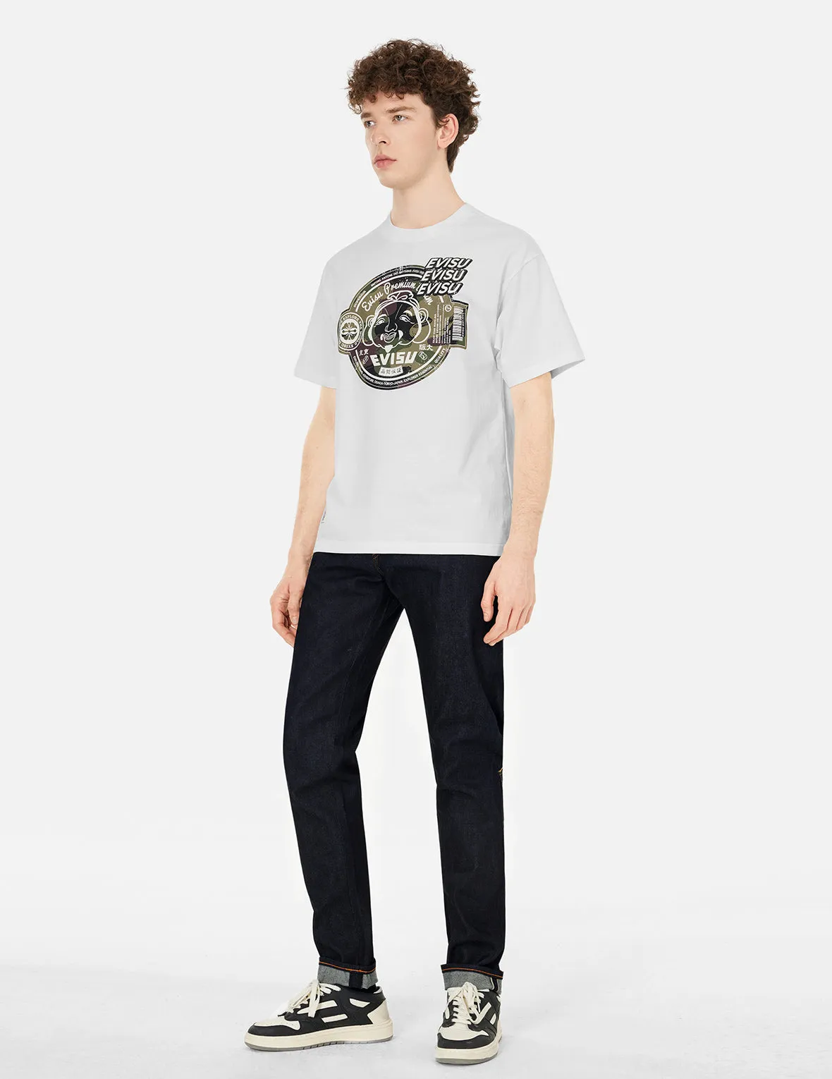 Red Seagull Daicock Print Carrot Fit Jeans #2017