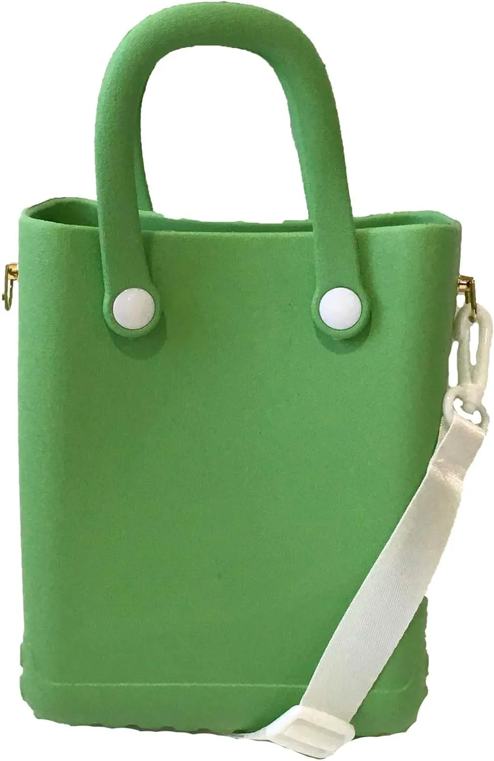 Reva Silicone Mini Bucket Tote Crossbody Bag Perforated Tote Versatile Mini Beach & Everyday Bag