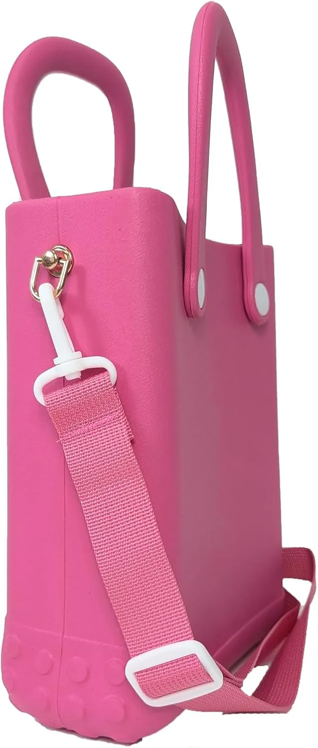 Reva Silicone Mini Bucket Tote Crossbody Bag Perforated Tote Versatile Mini Beach & Everyday Bag