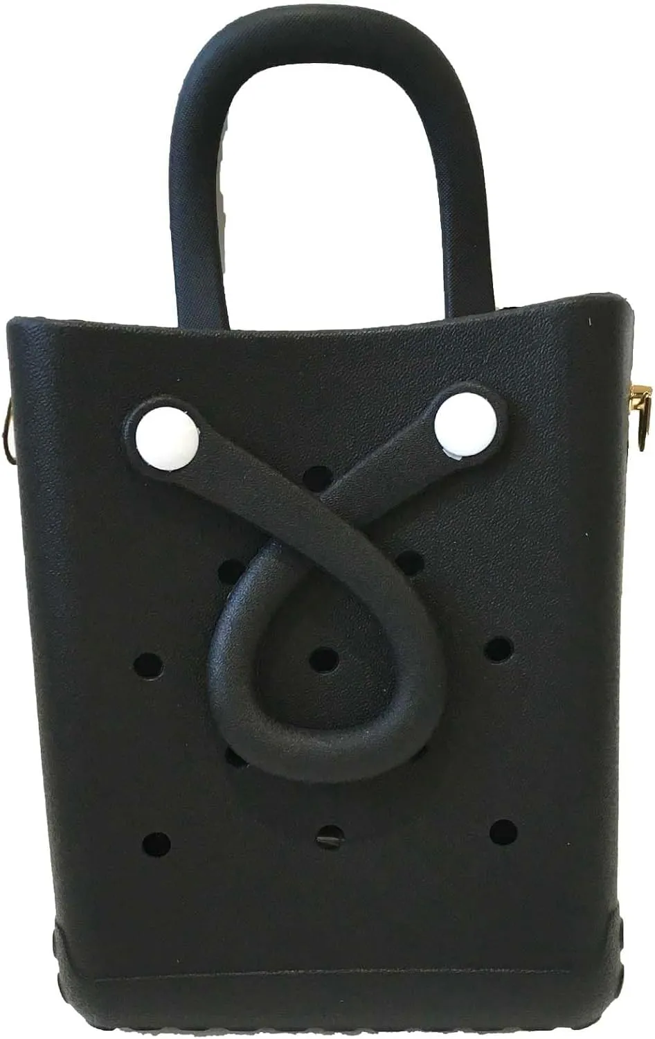Reva Silicone Mini Bucket Tote Crossbody Bag Perforated Tote Versatile Mini Beach & Everyday Bag