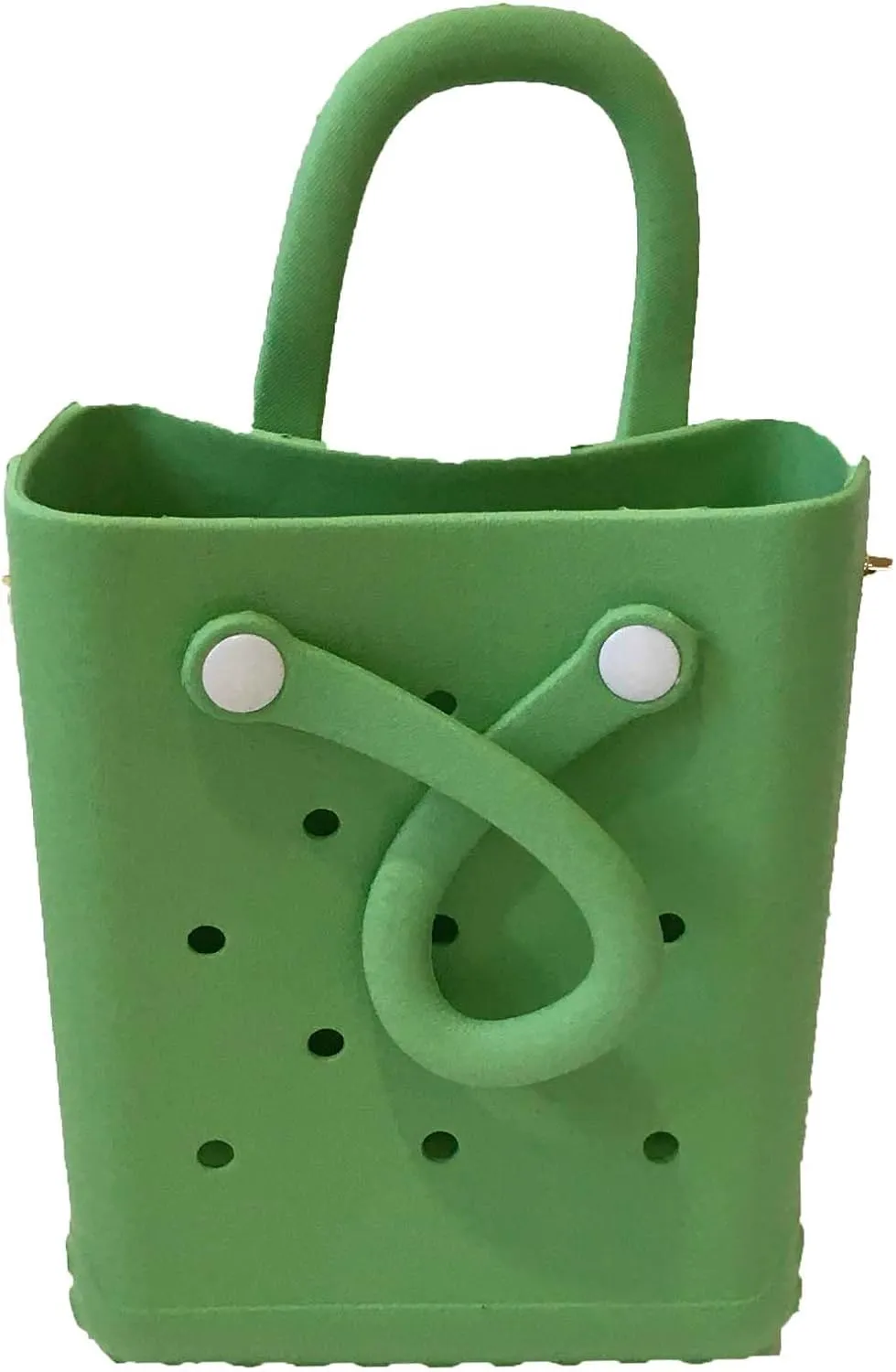 Reva Silicone Mini Bucket Tote Crossbody Bag Perforated Tote Versatile Mini Beach & Everyday Bag