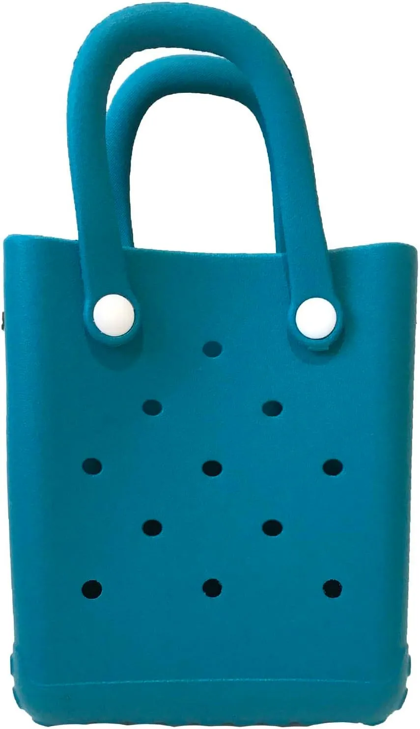 Reva Silicone Mini Bucket Tote Crossbody Bag Perforated Tote Versatile Mini Beach & Everyday Bag