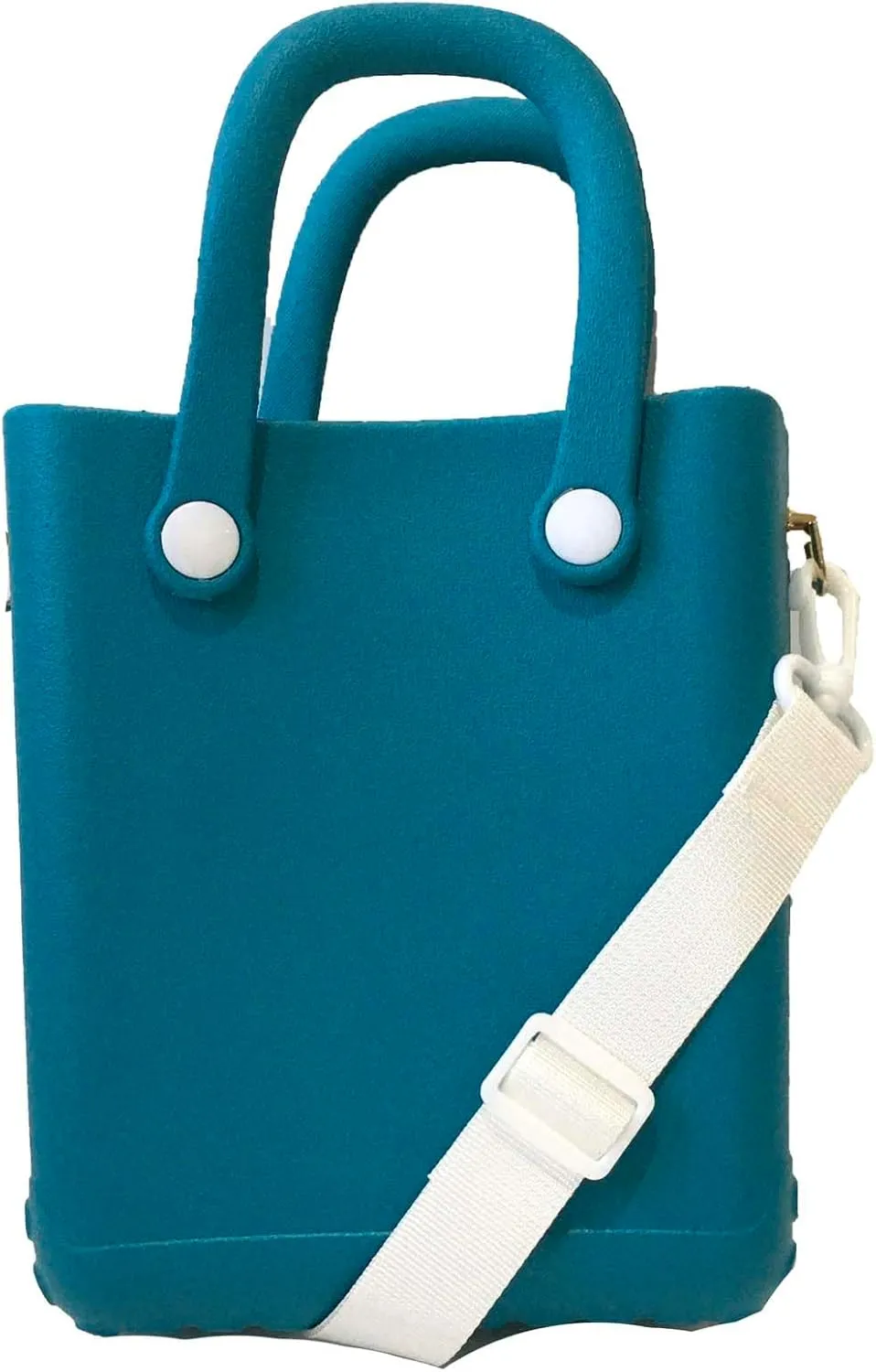Reva Silicone Mini Bucket Tote Crossbody Bag Perforated Tote Versatile Mini Beach & Everyday Bag