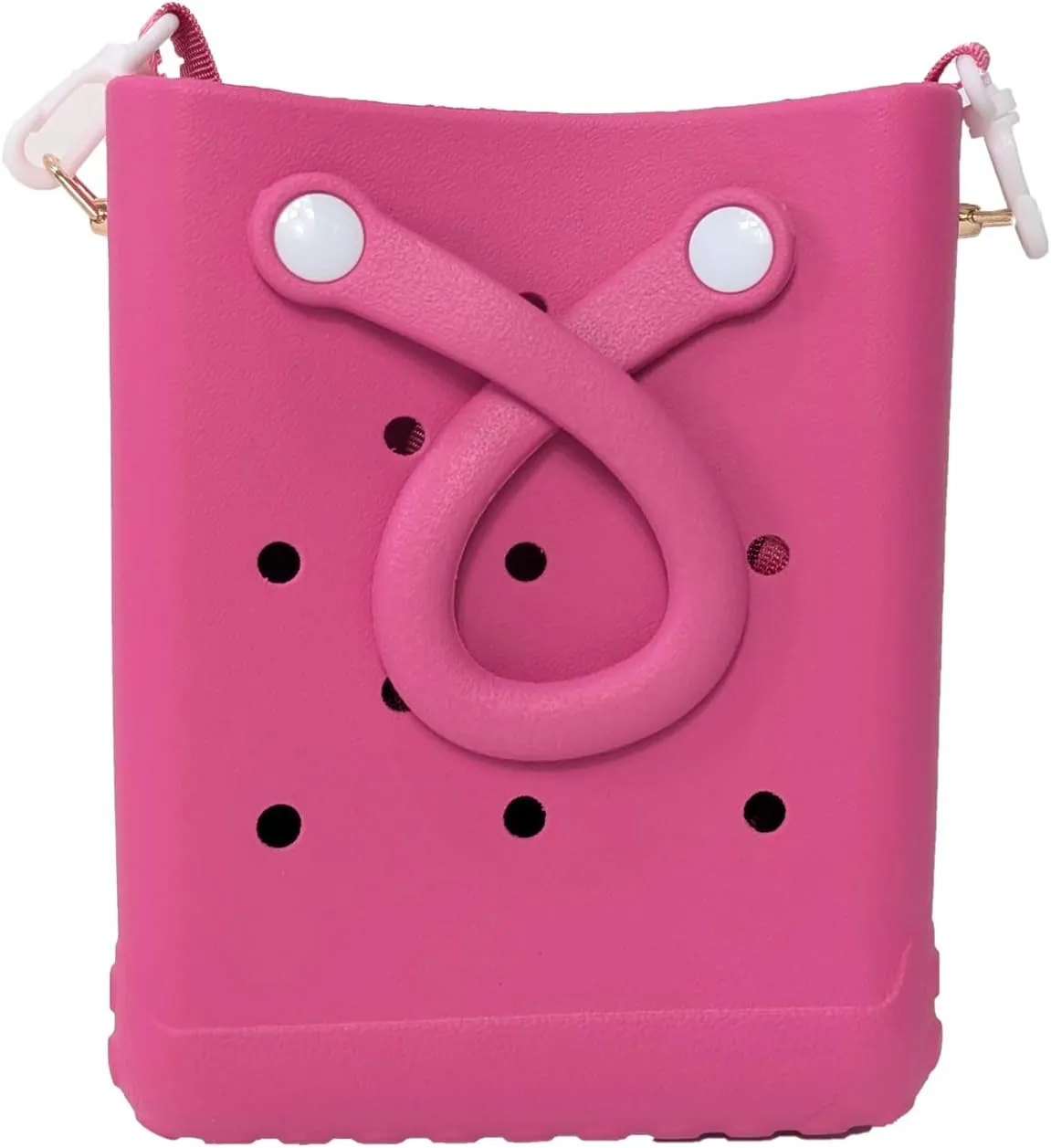 Reva Silicone Mini Bucket Tote Crossbody Bag Perforated Tote Versatile Mini Beach & Everyday Bag