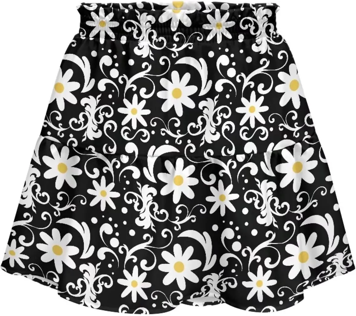 Ruched Skirt for Women Empire Waist Slim Mini Skater Skirt Causal Breathable Soft Short Skirt Basic Summer Outfits