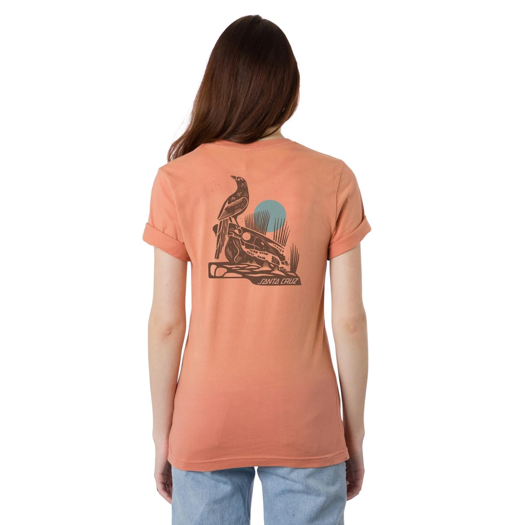 SANTA CRUZ Women's Raven Relaxed Tee Terracotta Fade