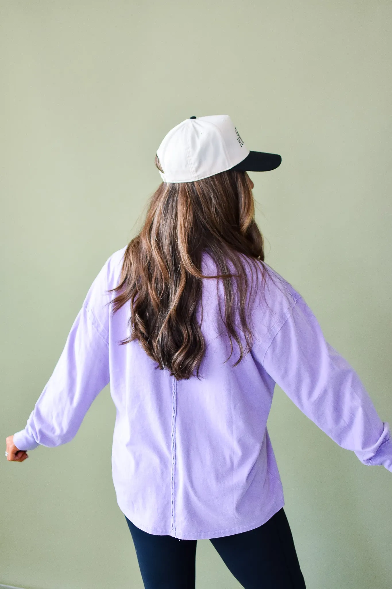 Scottie Long Sleeve Tee in Lavender