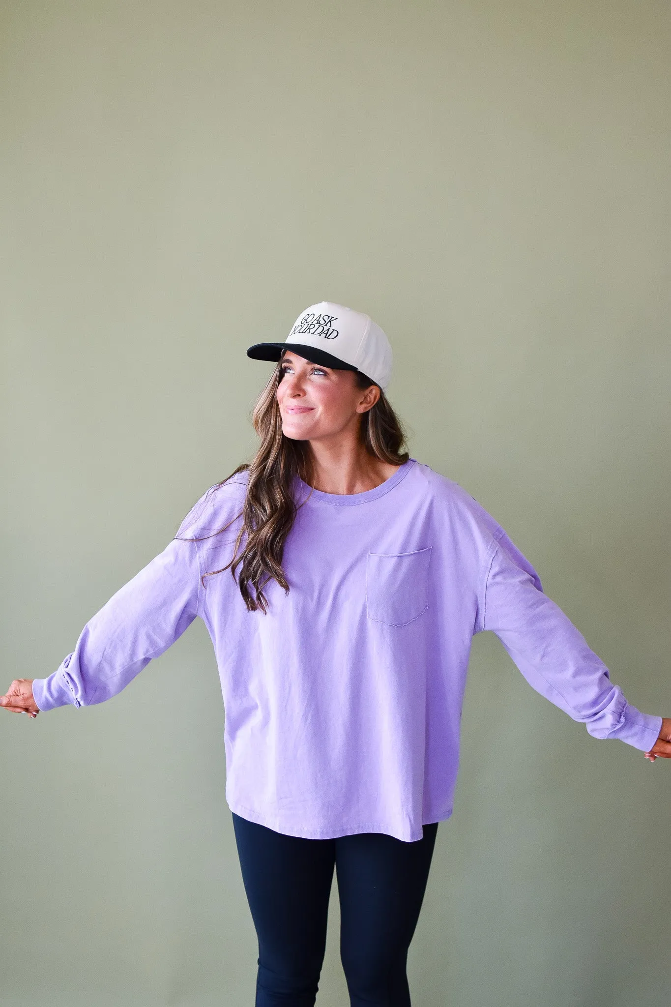 Scottie Long Sleeve Tee in Lavender