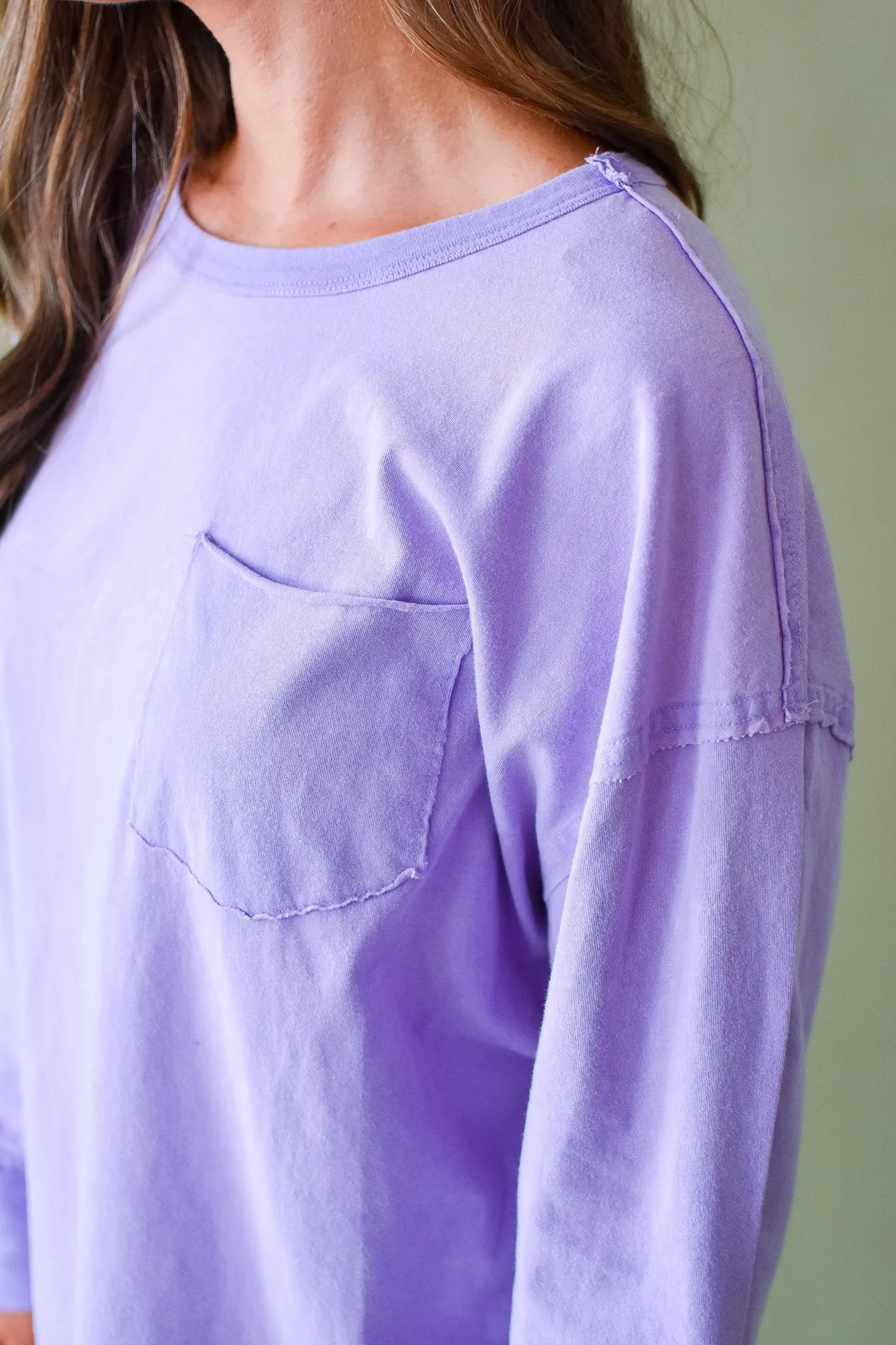 Scottie Long Sleeve Tee in Lavender