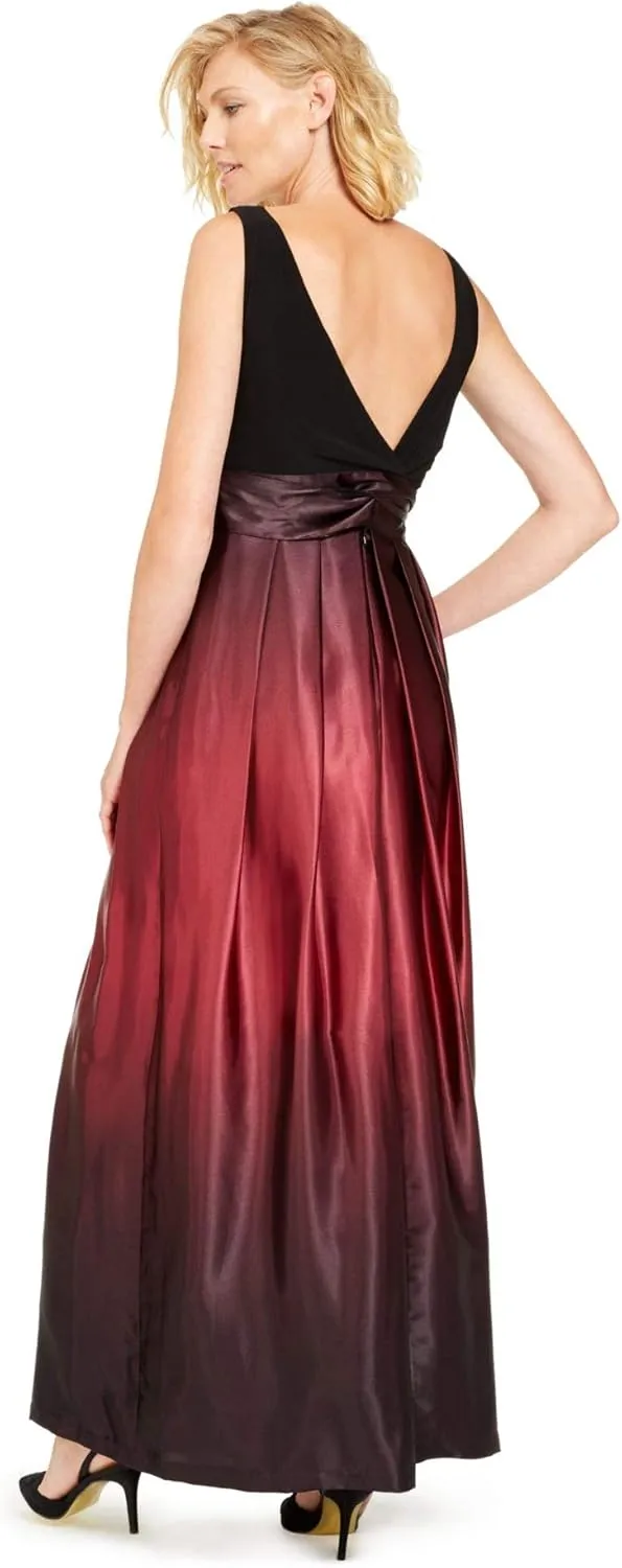 S.L. Fashions Women's Long Satin Mother of The Bride Dress with Pockets, Formal Party Gown (Petite and Regular Sizes)