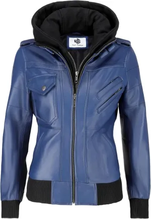 Soft Leather Motorcycle Jacket Women - Slim Leather Biker Jacket for Women