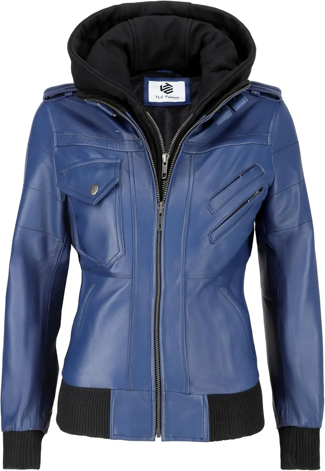 Soft Leather Motorcycle Jacket Women - Slim Leather Biker Jacket for Women