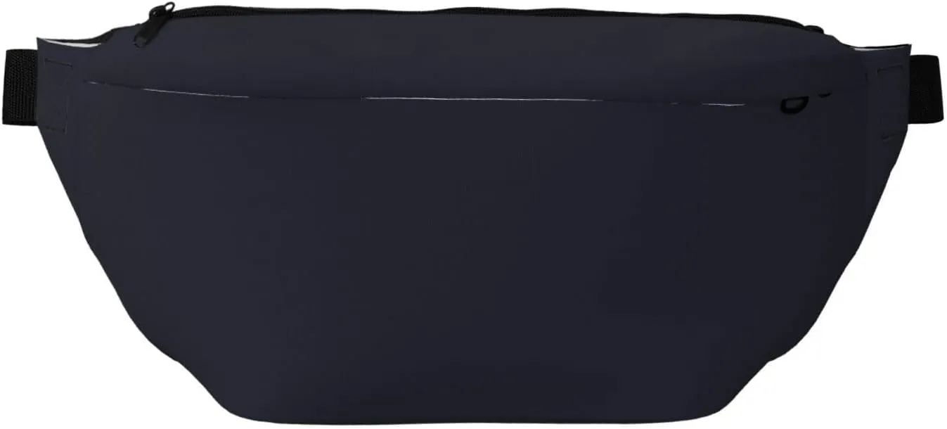 Solid Color Black Stylish Crossbody Waist Pack - Versatile And Compact Travel Pouch For Hands-Free Storage