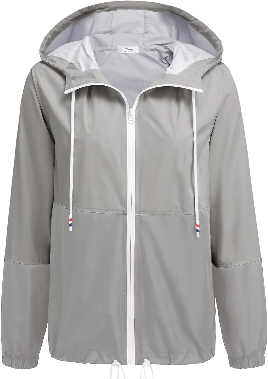 SoTeer Women's Waterproof Raincoat Outdoor Hooded Rain Jacket Windbreaker S-XXXL