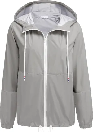 SoTeer Women's Waterproof Raincoat Outdoor Hooded Rain Jacket Windbreaker S-XXXL