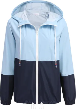 SoTeer Women's Waterproof Raincoat Outdoor Hooded Rain Jacket Windbreaker S-XXXL