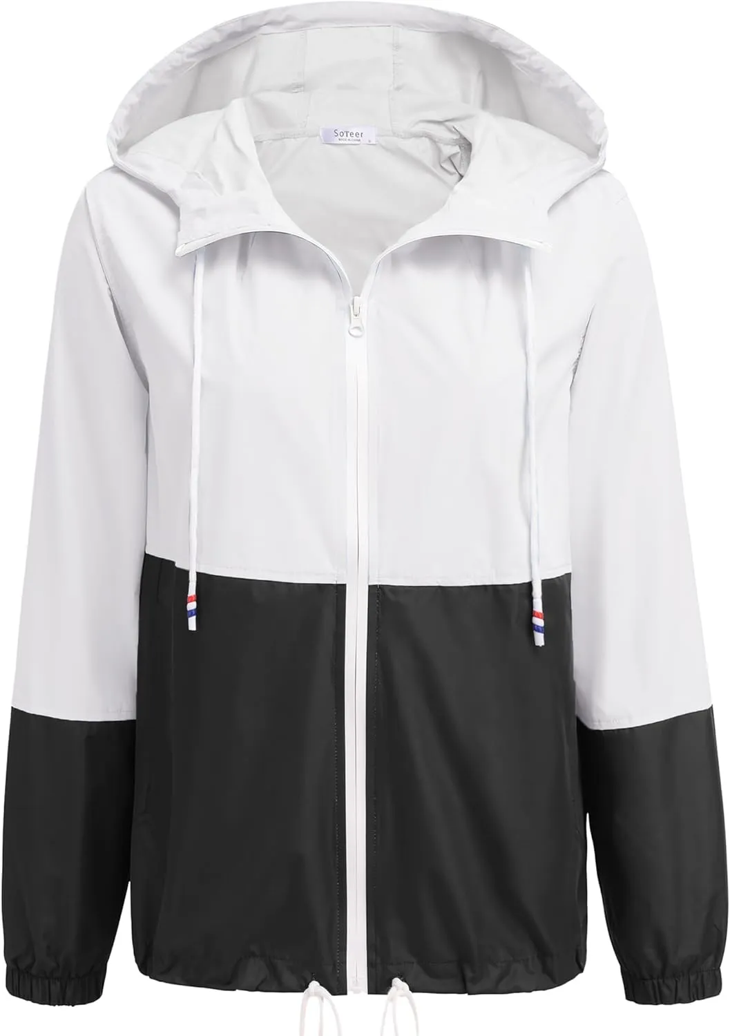 SoTeer Women's Waterproof Raincoat Outdoor Hooded Rain Jacket Windbreaker S-XXXL