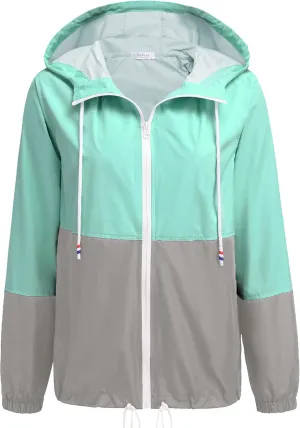 SoTeer Women's Waterproof Raincoat Outdoor Hooded Rain Jacket Windbreaker S-XXXL