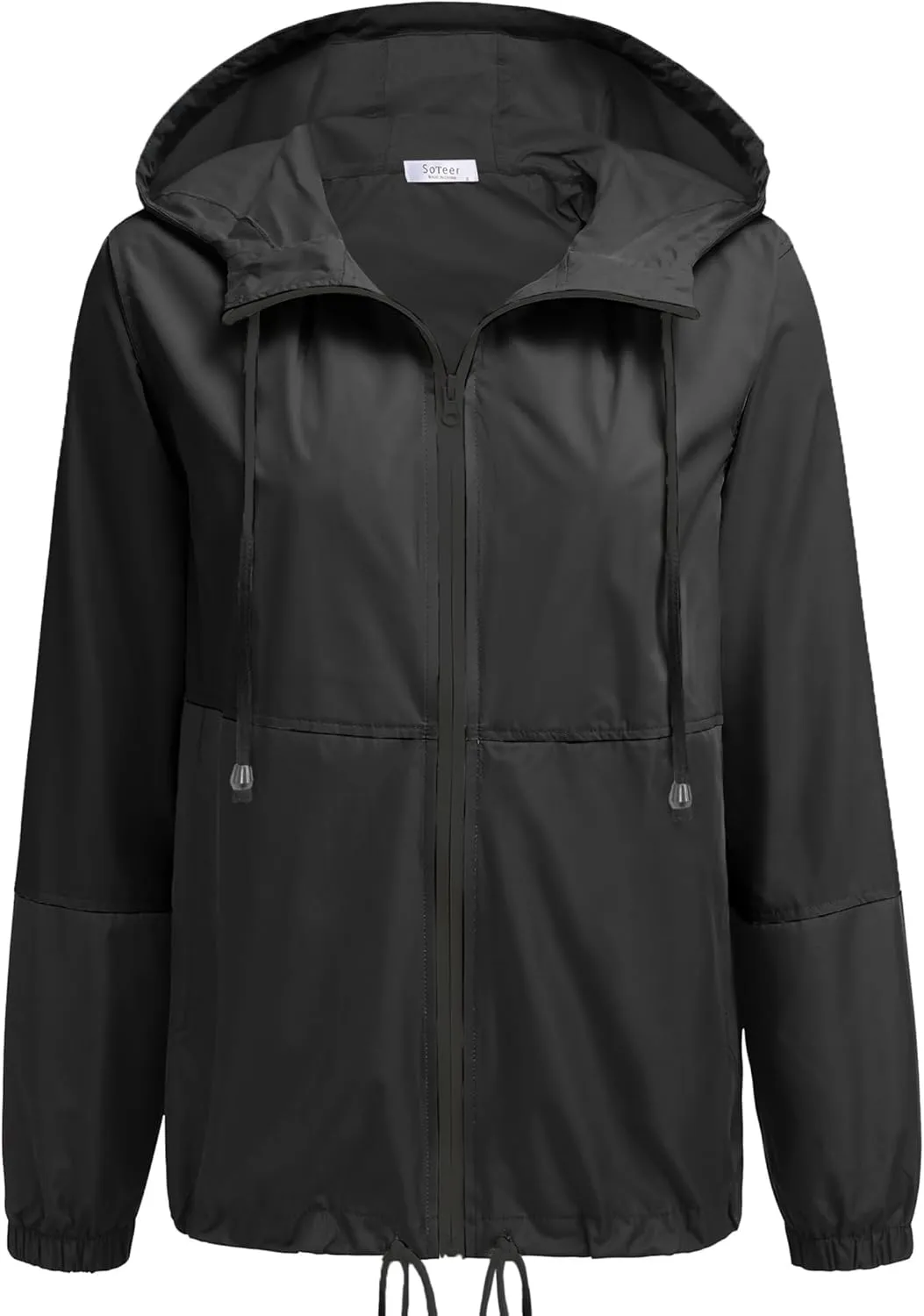 SoTeer Women's Waterproof Raincoat Outdoor Hooded Rain Jacket Windbreaker S-XXXL