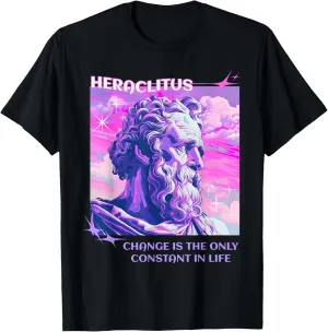 Stoic Philosopher Heraclitus Retro Y2K Aesthetic Stoicism T-Shirt