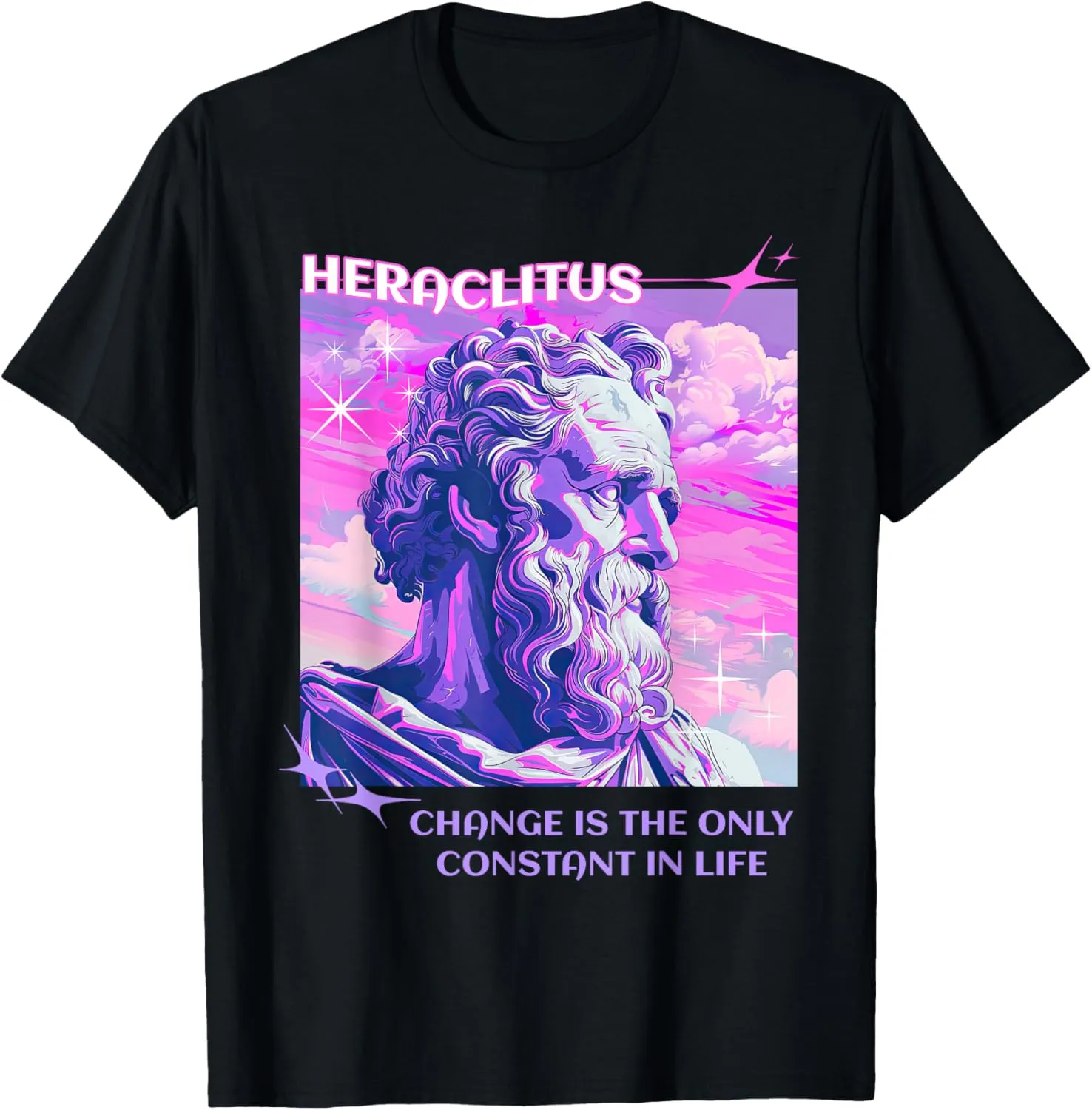 Stoic Philosopher Heraclitus Retro Y2K Aesthetic Stoicism T-Shirt