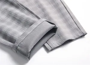 Stylish Casual Pants for Men's Plaid Dress Pants Chinos Slim Fit Stretch Pants for Business Casual