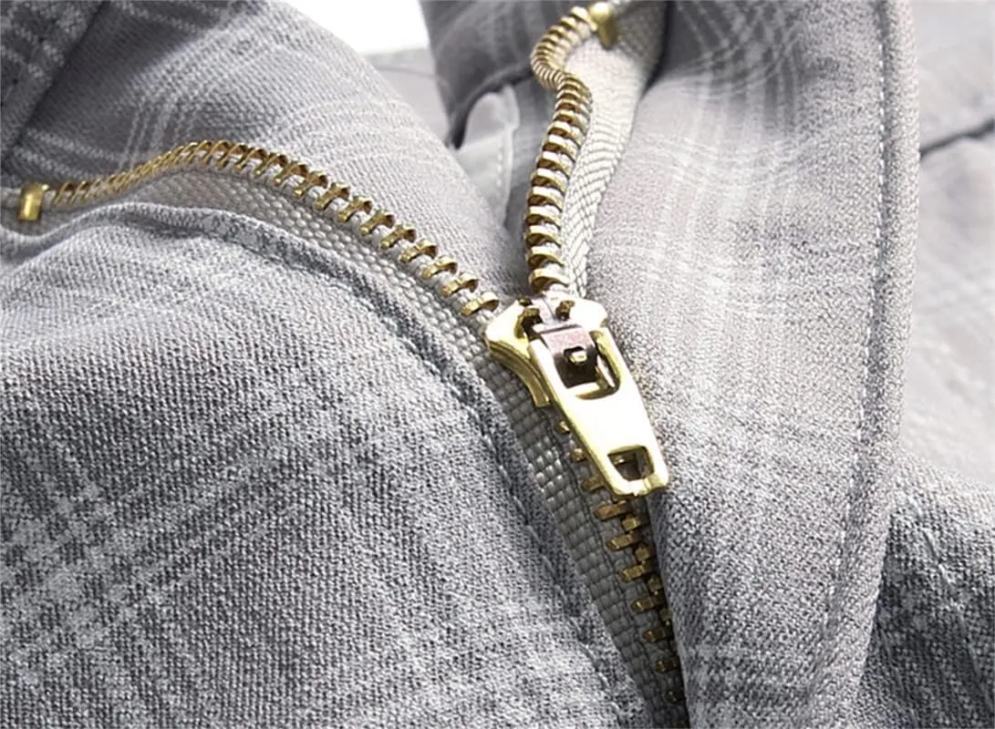 Stylish Casual Pants for Men's Plaid Dress Pants Chinos Slim Fit Stretch Pants for Business Casual