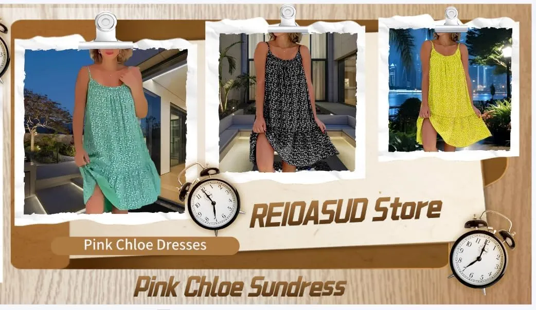 Summer Pink Cami Bloom Dress for Women,Pink Sundress,Boho Sun Beach Dresses,CamiBloom - Floral Printed Camisole Dress