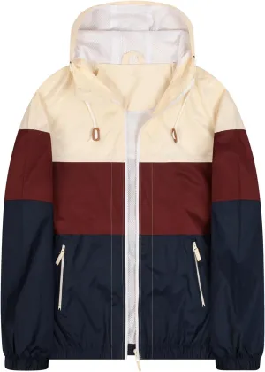 SUNDAY ROSE Men's Lightweight Hooded Jackets Vintage Patchcolor Windbreaker Packable Raincoat for Hiking
