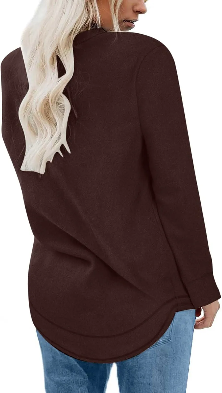 Sweatshirt For Women Casual Long Sleeve Crew Neck Tunic Shirts Casual Soft Pullover Tops Fall Clothes 2023