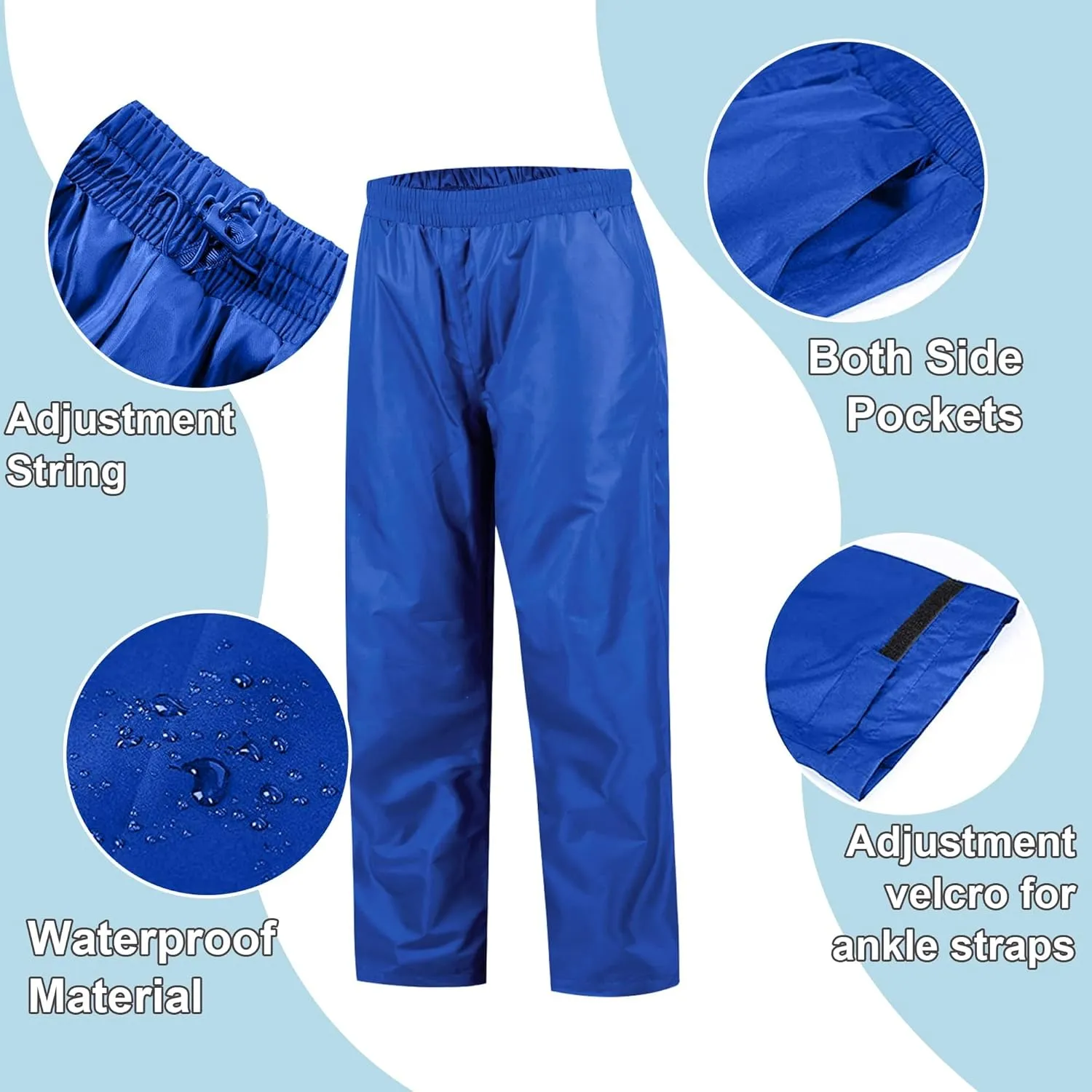 SWISSWELL Kids Rain Gear Boys Girls Youth Waterproof Rain Suit Breathable Reflective Raincoat and Pants